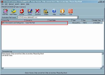 Guide: How to Convert DOC to CSV with CZ Excel Converter - 04