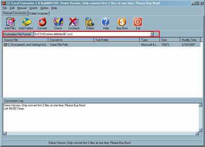 Guide: How to Convert DOC to CSV with CZ Excel Converter - 05